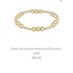 NWT Enewton Classic Joy Pattern 6mm Gold Bead Bracelet